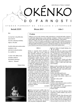 Okénko do farnosti 3/2015 (formát pdf) - Farnost Letohrad