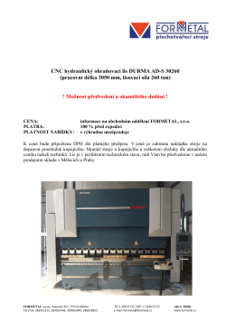 CNC hydraulický ohraňovací lis DURMA AD-S 30260