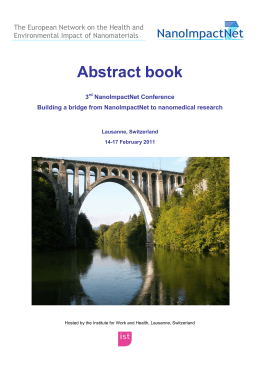 Abstract Book - NanoImpactNet