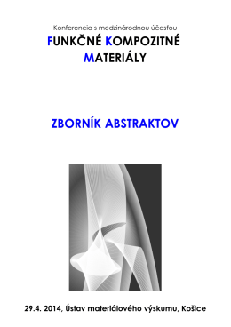 Zborník abstraktov 2014 ISBN - Ústav materiálového výskumu SAV