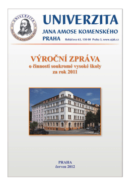 Výroční zpráva 2011 - Univerzita Jana Amose Komenského Praha