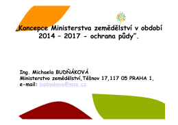 Koncepce Ministerstva zemědělství v období 2014