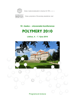 Sborník konference v PDF - Institute of Macromolecular Chemistry