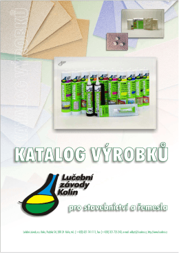 Katalog výrobků - Lučební závody a.s. Kolín