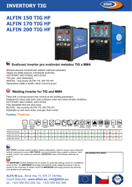 prospekt ALFIN 150_170_200 TIG HF - Svářečky