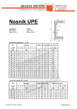 Nosník UPE - Hemat Trade Ostrava