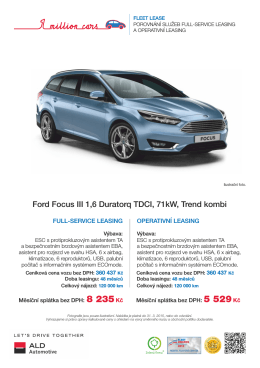 Ford Focus - ALD Automotive Operational Leasing Solutions