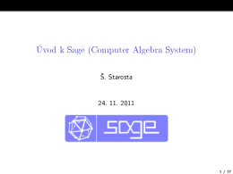 Úvod k Sage (Computer Algebra System)