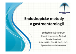 Endoskopické metody v gastroenterologii