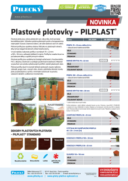 Plastové plotovky – PILPLAST®