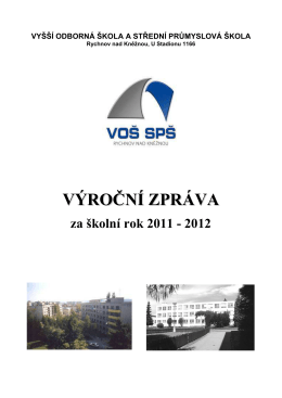 2011 - 2012 - Na začátek - VOŠ a SPŠ Rychnov nad Kněžnou