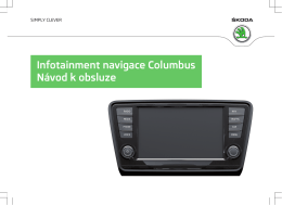 Infotainment navigace Columbus Návod k obsluze