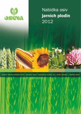 Nabídka osiv jarních plodin 2012