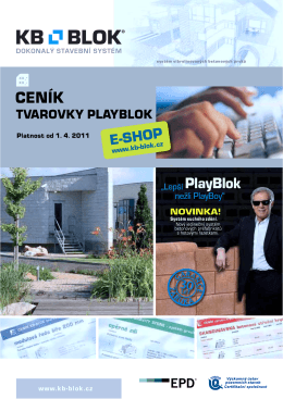 CENÍK tvarovky PlayBlok - KB