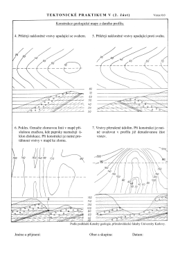 TEKTONICKÉ PRAKTIKUM V (2. část) Konstrukce geologické mapy