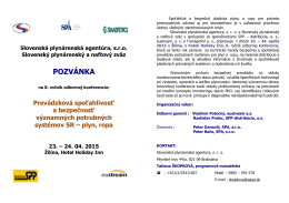 Pozvánka na konferenciu - Slovenský plynárenský a naftový zväz