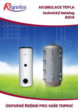 Katalog akumulačních nádrží a zásobníkových ohřívačů