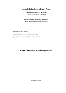 Cloud Computing v českém prostředí