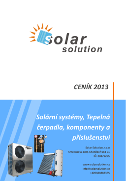 Ceník 2013 - Solar Solution sro