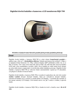 Digitální dveřní kukátko s kamerou a LCD monitorem HQS-700