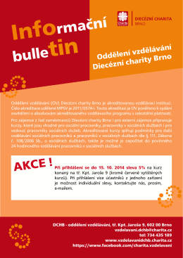 Bulletinu - Diecézní charita Brno