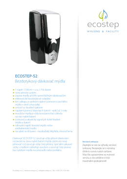 ECOSTEP-S2 Bezdotykový dávkovač mýdla