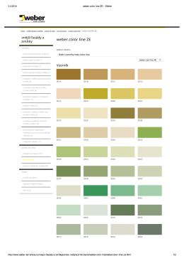 weber.color line ZE - zelené odstíny - Stavebniny