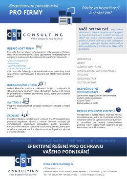 PRO FIRMY - CST Consulting