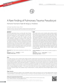 A Rare Finding of Pulmonary Trauma: Pseudocyst