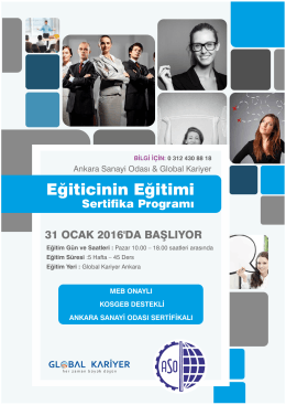 Eğiticinin Eğitimi - Ankara Sanayi Odası