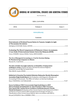 ISSN: 2149-0996 2016 Volume 2 Issue 1 www.jafas.org Contents