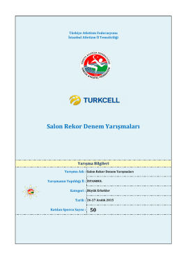 Bayrak Takımlar - Türkiye Atletizm Federasyonu
