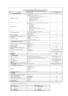 hizmet standartları - Karabük Üniversitesi