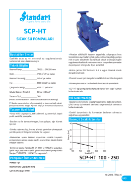 SCP-HT Sıcak Su Pompaları Teknik Döküman