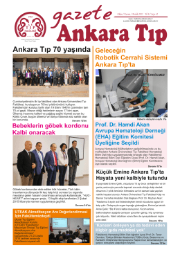 Ankara Tıp 70 yaşında - Ankara Üniversitesi Tıp Fakültesi