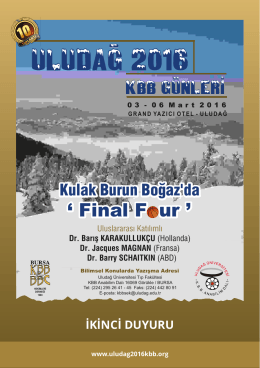 ULUDAG 2016 - - Uludağ 2016 KBB Günleri
