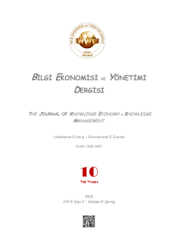 bilgi ekonomisi ve yönetimi dergisi