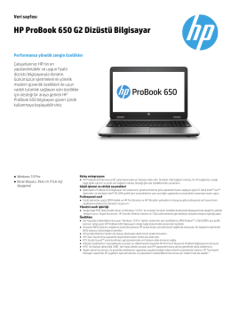 HP ProBook 650 G2 Dizüstü Bilgisayar