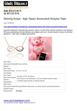 Gümüş Kolye - Aşk Yazan Sonsuzluk Kolyesi Taşlı