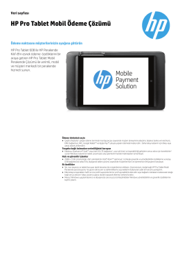 HP Pro Tablet Mobil Ödeme Çözümü