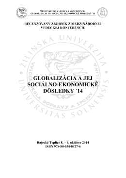 globalizácia a jej sociálno-ekonomické dôsledky