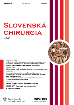 Slovenská chirurgia - Slovenská Chirurgická Spoločnosť