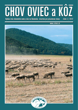 Číslo 03/2012 - Zväz chovateľov oviec a kôz na Slovensku