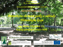 Pamiatkovo chránené parky a záhrady Nitrianskeho - HU