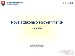 Novela zákona o eGovermente. Pavol Frič, Ján Hochman