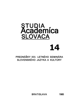 Academica - Zborníky Studia Academica Slovaca
