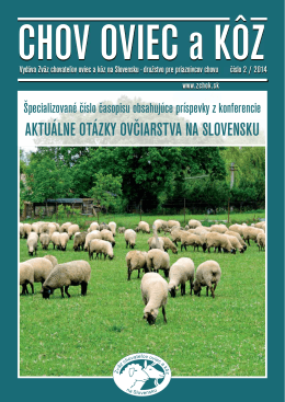 Číslo 02/2014 - Zväz chovateľov oviec a kôz na Slovensku