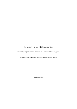 Identita – Diferencia - Slovenské filozofické združenie pri SAV
