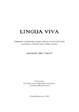 Lingua viva 17 - Pedagogická fakulta