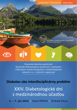 XXIV. Diabetologické dni s medzinárodnou účasťou